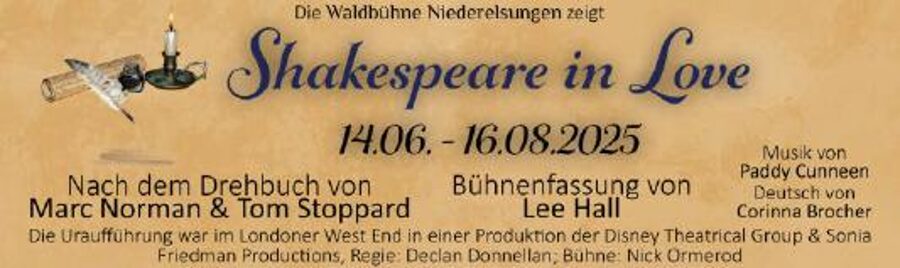 Sa.12.07. Waldbühne Niederelsungen "Shakespeare in Love" 